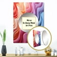 thumbnail image 3 of Designart "Illusory Depth in Multicolor Op Art I" Op Art Mirror Wall Decor - Modern Multicolor Abstract Large Printed Mirror Wall Decor For Bedroom - 32" x 24" Inch, 3 of 5