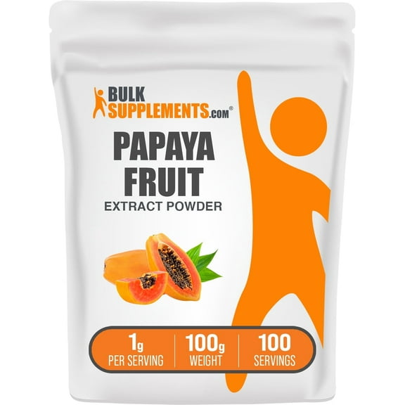 BulkSupplements Papaya Fruit Extract Powder - 1g per Serving - 100 Grams (3.5 oz) - 100 Servings