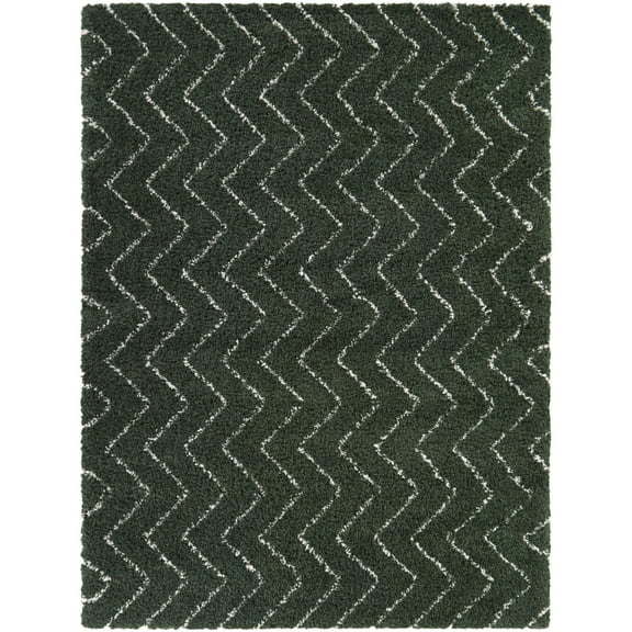 Karr Chevron Shag Area Rug