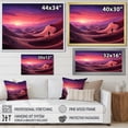 thumbnail image 5 of Designart "Lost in Purple and Pink Desert Depths I" Oversized Astronomy & Space Framed Wall Art - Modern Purple Space Landscapes Entryway Framed Wall Art, 5 of 7