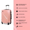 thumbnail image 5 of Ensemble de Bagages Rigides en ABS de 3 Pcs - Valises Extensibles 20”/24”/28” avec Roues Pivotantes, Coque Résistante aux Rayures et Serrure TSA Intégrée - Ensemble de Voyage Léger (Or Rose), 5 of 5