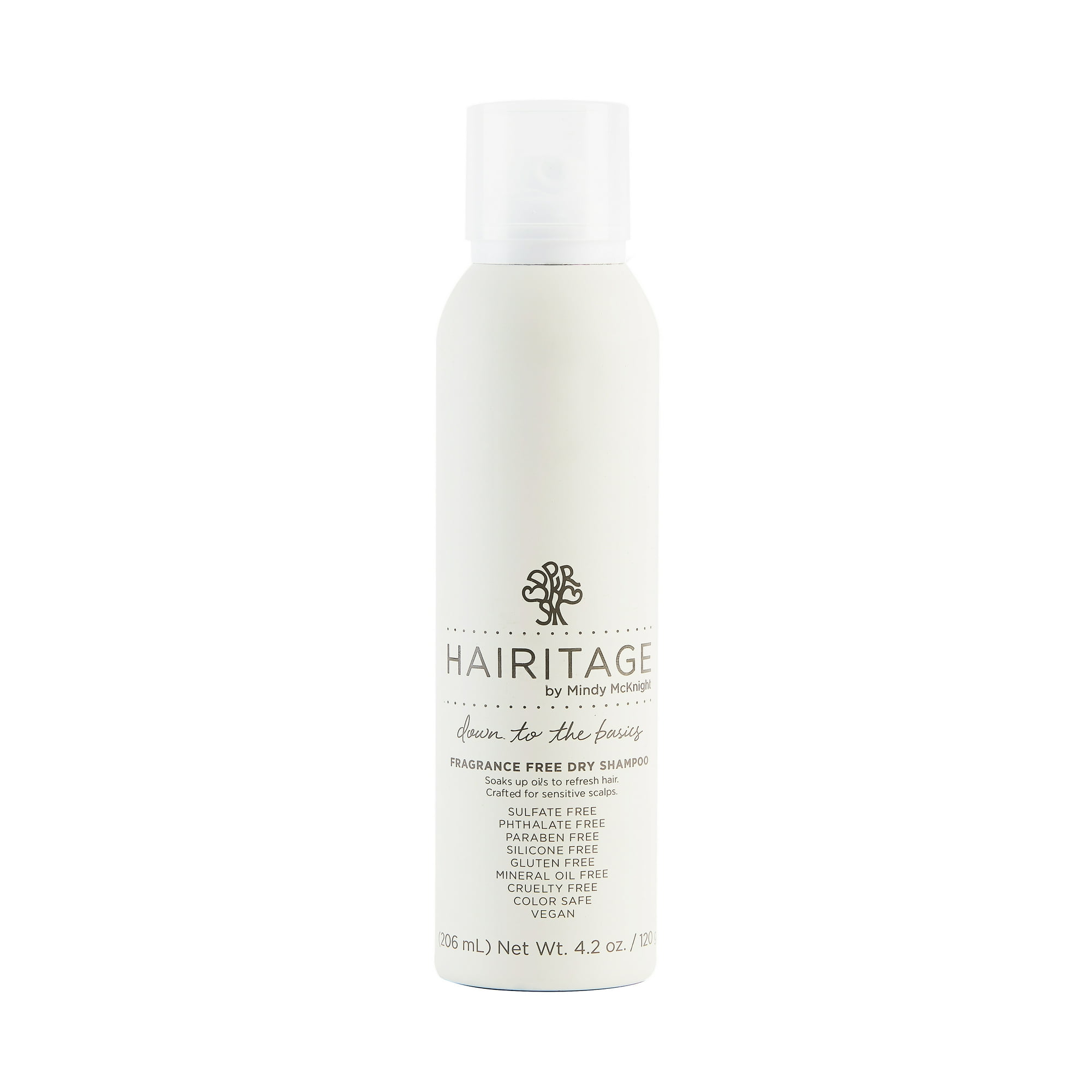 Hairitage Fragrance Free Dry Shampoo for Sensitive Scalp, Sulfate Free, 4.2 oz