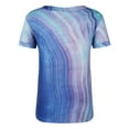 thumbnail image 5 of Top casual de manga corta para mujer con cuello redondo y estampado de degradado sexy de verano Fridja  ghk5827, 5 of 5