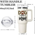 thumbnail image 2 of Dog Mom Gifts for Women,40oz Dog Tumbler with Handle and Straw, Dog Mom Paw Print Animal Stainless Steel Travel Coffee Mug Cup, 2 of 6