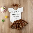 thumbnail image 4 of Lovebay Newborn Baby Girls Ruffled Romper Leopard Skirt Headband Outfits Set 0-18 Months, 4 of 7