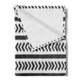 thumbnail image 2 of Geometric Soft Flannel Fleece Blanket, Hand Drawn Stripes and Arrow Shapes Pattern with Grunge Background, Cozy Plush for Indoor and Outdoor Use, 60" x 80", Charcoal Grey and White, by Ambesonne, 2 of 5