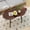 Walnut-1, variant on SolaceHue Oval Coffee Table, Mid Century Modern Center Table with Sturdy Metal Frame and Compact Design, Vintage Accent Cocktail Tea Table, Wood Living Room Tables for Small Spaces (Walnut)