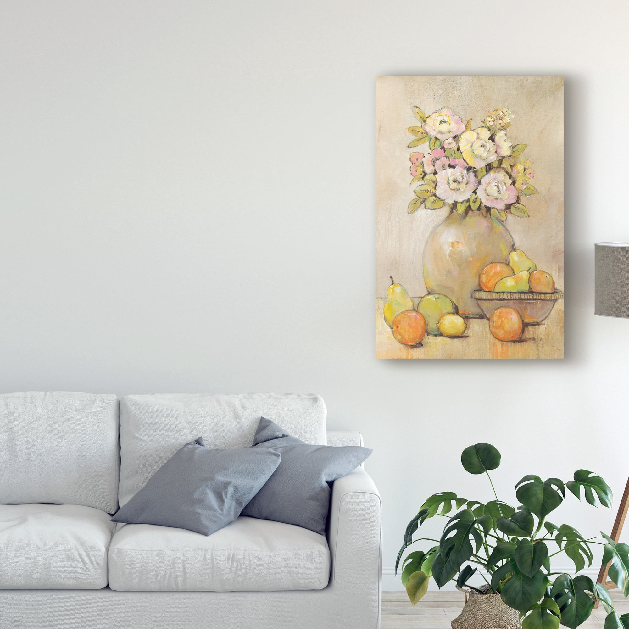 Trademark Fine Art 'Still Life Study Flowers And Fruit II' Canvas Art by Tim OToole