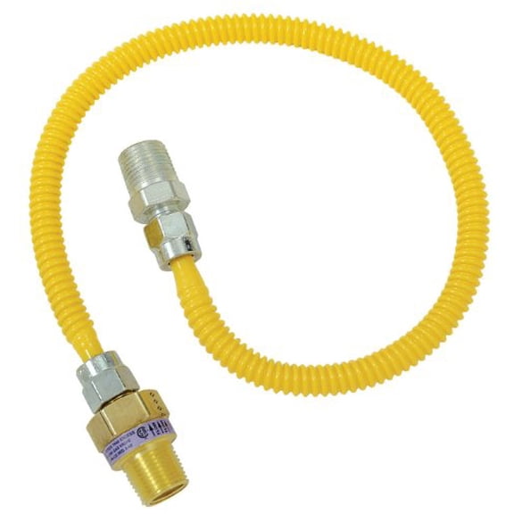 Plumb Shop Brasscraft CSSL44E-48P 1/2-Inch MIP x 3/8-Inch MIP x 48-Inch Gas Connector