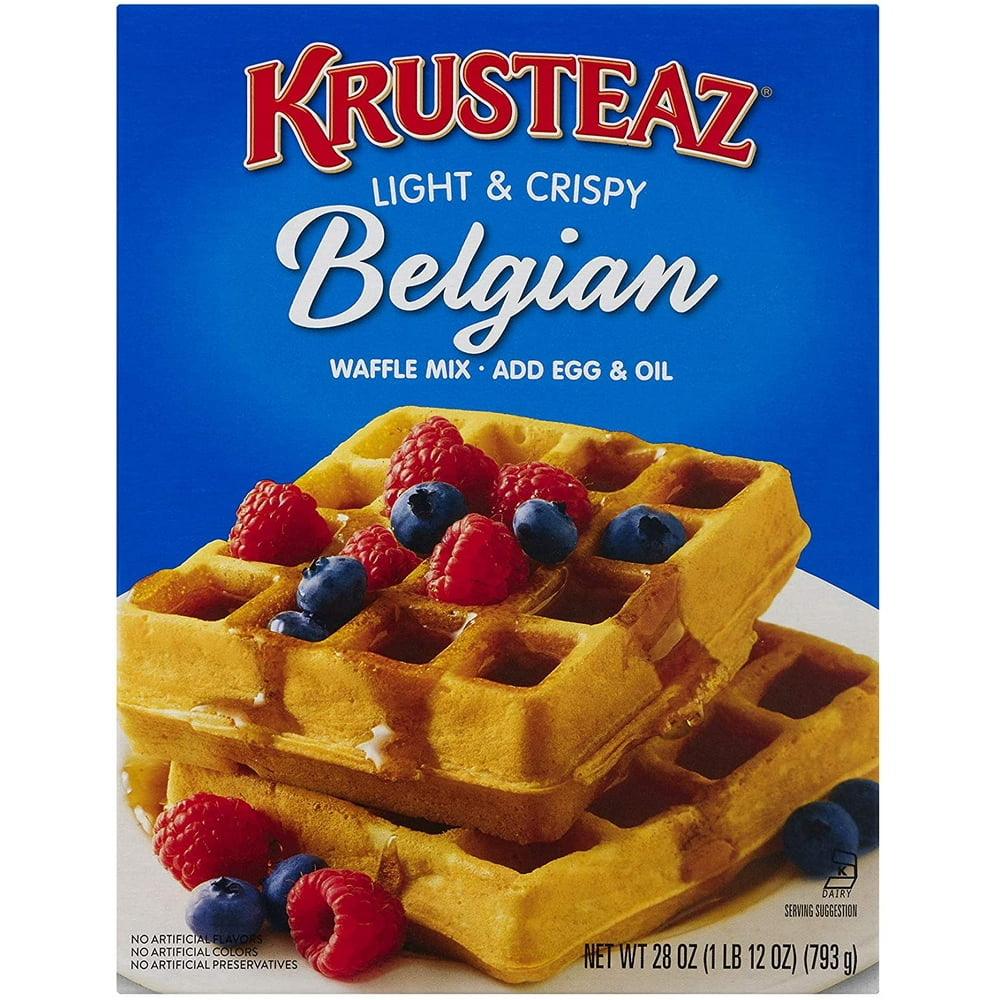 Krusteaz Light & Crispy Belgian Waffle Mix 28 oz (Pack of 2) (Packaging May Vary) Walmart