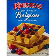 Krusteaz Light & Crispy Belgian Waffle Mix - No Artificial Flavors, Colors, Or Preservatives - 28 Oz (Pack Of 2) (Packaging May Vary)