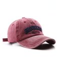thumbnail image 5 of Men's Washed "BROOKLYN" Embroidery Peaked Cap With Assoretd Colors, Outdoor Travel Sun Screen Sunshade Baseball Cap, 5 of 5