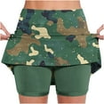 thumbnail image 2 of QATAINLAV Plus Size Skorts for Women Elastic Tummy Control Yoga Pant Skirts Summer Casual Athletic Tennis Golf Skirts with Shorts Camo Print Biker Shorts Todays Deal Green 4XL, 2 of 3