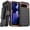 Black & Orange, variant on Defender Case for Google Pixel 10 with Belt Clip, Kickstand, Dual-Layer, Black
