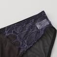 thumbnail image 4 of Underwear French Thin Mesh Lace Panties Womens Sheer Low Waist Bikini Underpants Boy Short Underwear for Women Black M, 4 of 9