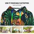 thumbnail image 4 of Honeii Tropical Tribe Mask Pattern Womens Oversized Hoodies Long Sleeve Sweatshirts Pullover Fall Outfits with Pocket-Large, 4 of 7