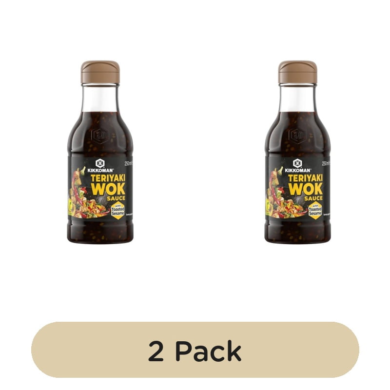 Kikkoman Teriyaki Sauce with Toasted Sesame 250ml, British Import (Pack of 2)