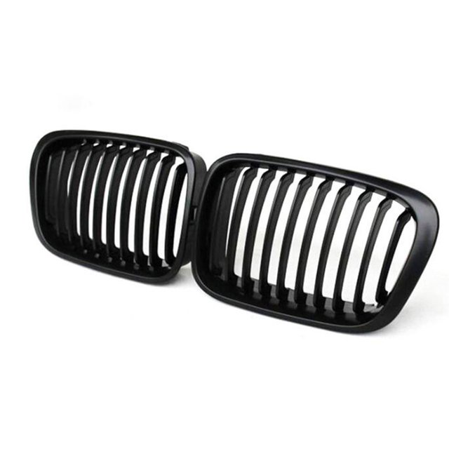 Gloss Black Front Kidney Grille Slat Style Grill For BMW E46 4 Door 1998 1999 2000 2001 Car Styling