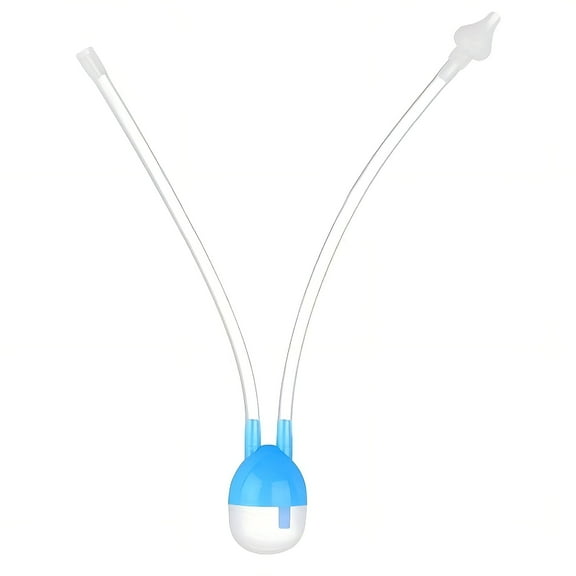XIRQI 1pc Silicone Baby Nasal Aspirator Gentle Nasal Discharge Inhalation Tool for Newborns Pediatric Nasal Suction Bulb Soothing Relief for Infants - Available in Blue Pink Yellow