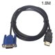 thumbnail image 1 of 1.8/3/5/10m 1080p Hdmi To Vga 15pin Male Cable Adapter Lead For Hdtv Hd Lcd, 1 of 4