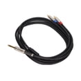 thumbnail image 1 of Cable TR Sto Dual RCA de 1/4 pulg. TRS a Dual TR Sto RCA Cable de micrófono divisor Artesanía excepcional, 1 of 8