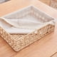 thumbnail image 3 of Cesta de almacenamiento de ratán para el hogar, sala de estar, escritorio, caja de almacenamiento de acabado de cosméticos, cesta de almacenamiento de paja con cuerda de papel, 3 of 5