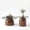 C-Brown b, variant on Nesting Coffee Table Set of 3 Round Glass Top Carbon Steel for Living Room