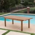 thumbnail image 3 of Caroline Outdoor 7-Piece Acacia Wood Dining Set with Expandable Dining Table, Teak Finish, 3 of 9
