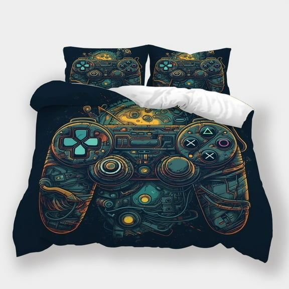 Bedding Set Comforter Cover Pillowcase Children Cool Game Theme Home Textiles Bed Gift,Full (80"x90")