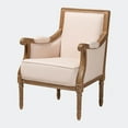 thumbnail image 2 of Baxton Studio Chavanon Accent Chair in Light Beige and Brown, 2 of 10