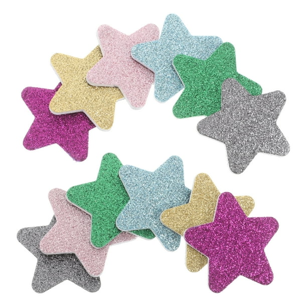 12 limas desechables con forma de estrella para uñas, con purpurina, para dar forma y suavizar las uñas de los pies y las manos