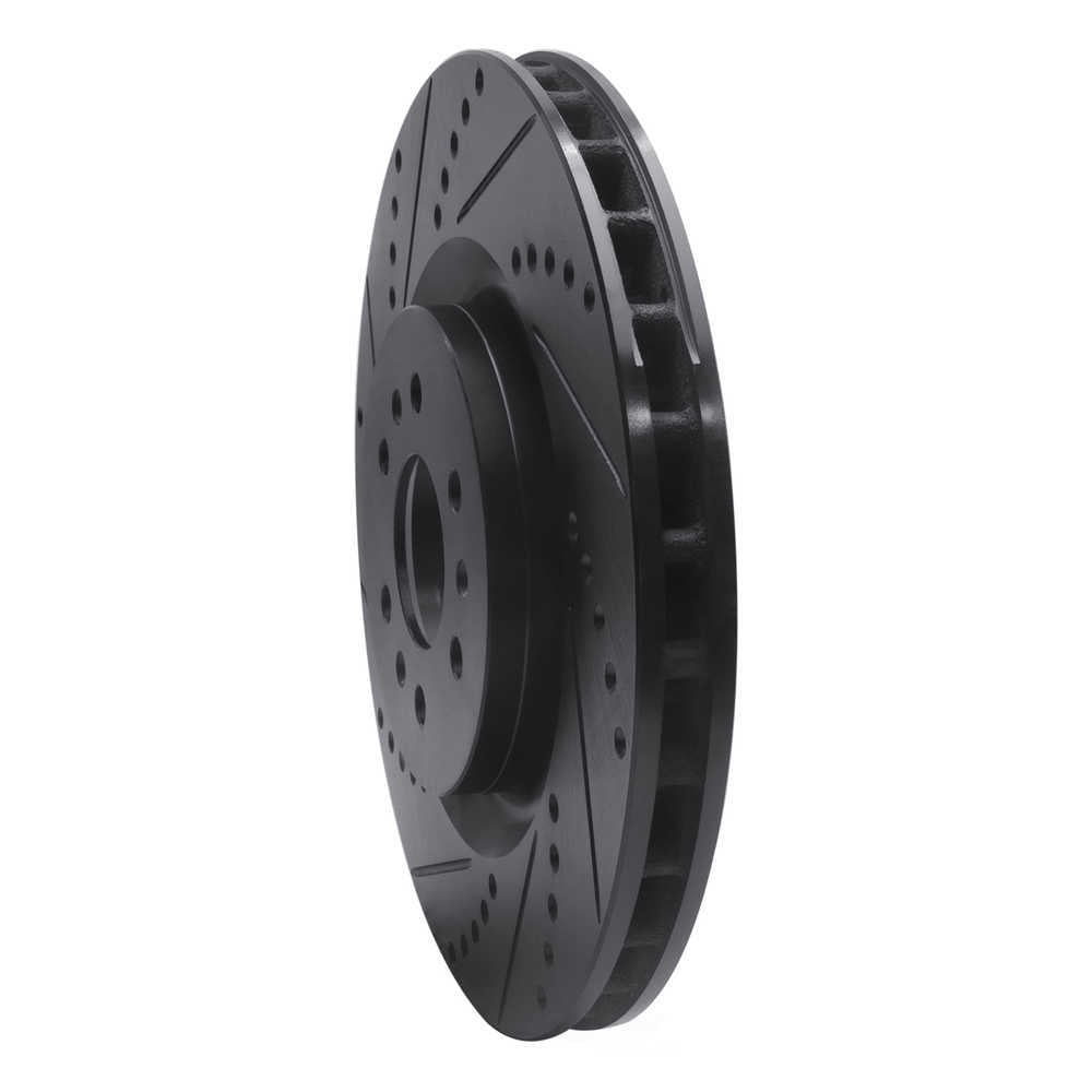 Dynamic Friction Company 633-46015L DFC Brake Rotor - Drilled And Slotted - Black
