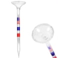 thumbnail image 1 of 50pcs 83mm Golf Tees Plastic Big Cup Transparent with US Flag Accessories TE021-A 50pcs, 1 of 5