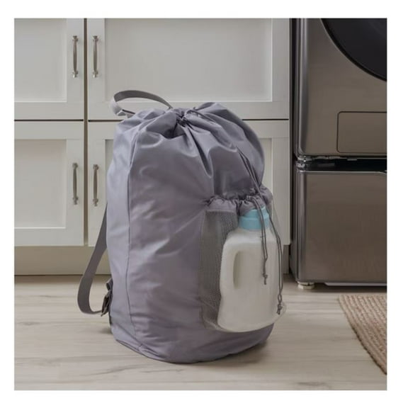 Style Selections 21-Gallon Gray Polyester Laundry Bag
