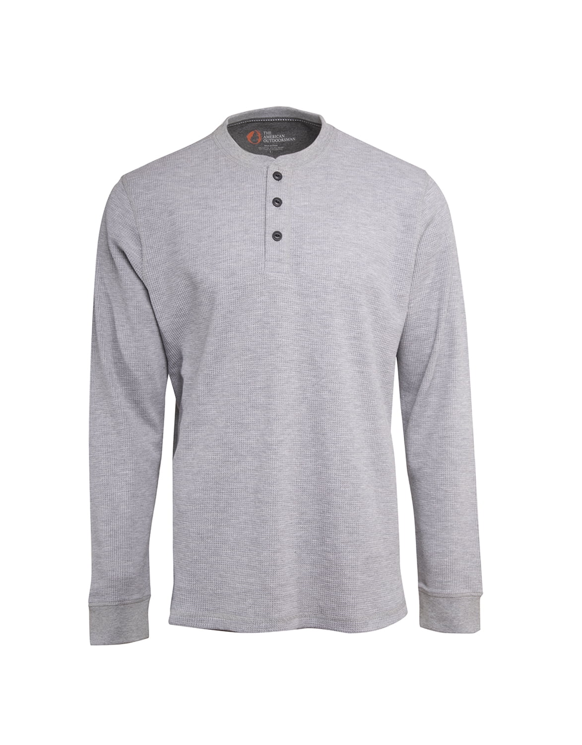 The American Outdoorsman Long-Sleeve Waffle Henley Shirts For Men ...