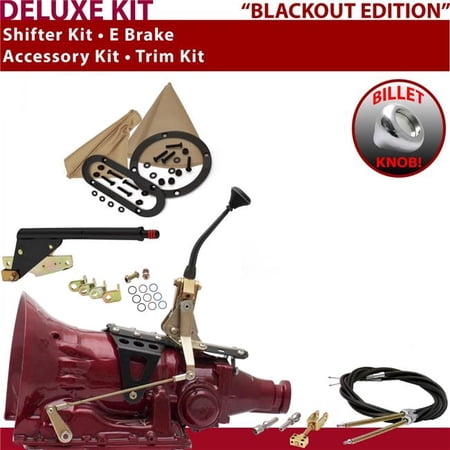 American Shifter 4L60E Shifter Kit Black 8 in. E Brake Cable Trim Kit for ED8F3