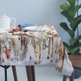 thumbnail image 4 of Rustic Christmas Snowman Table Cloth Waterproof Tablecloths, Xmas Snowflake Eucalyptus Leaves Tablecloth Dining Table Cover for Kitchen Party Tabletop Outdoor, Rectangle Tablecloth 60x120 Inch, 4 of 9