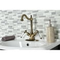 thumbnail image 3 of Kingston Brass KS1493WLL Wilshire Double-Handle Vessel Sink Faucet, Antique Brass, 3 of 7