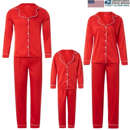 

ZIYIXIN Christmas Pajamas Family Matching Sets for Adults Kids Red Holiday Pjs Xmas Sleepwear Loungewear