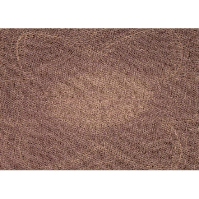 Ahgly Company Machine Washable Indoor Rectangle Transitional Copper Red Pink Area Rugs, 5' x 7'