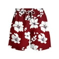 thumbnail image 4 of Axiiglly Beach Shorts for Men Plus Size Summer Shorts Casual Floral Printed Board Shorts Elastic Waist Vacation Swim Trunks Comfy Lightweight Hawaiian Shorts with Pockets, 4 of 5