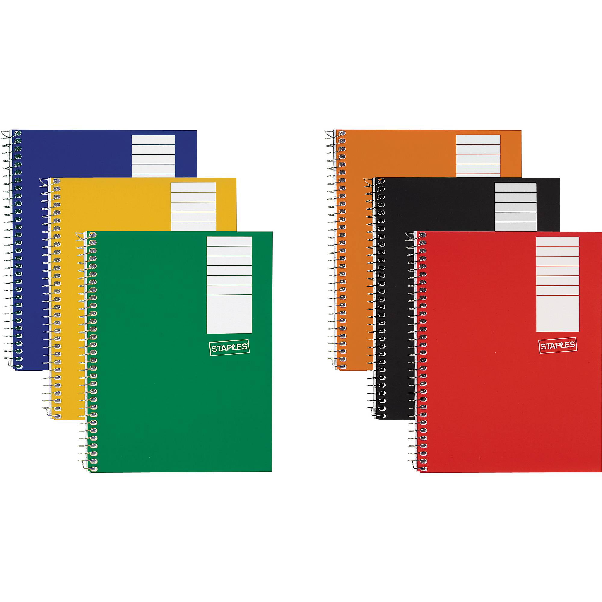 Staples 3 Subject Notebook, 8" x 101/2", 3/Pack