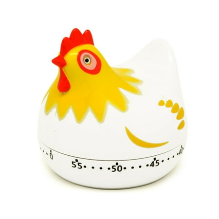

HOTYA 55 Minutes Novelty Chicken Kitchen Timer Mechanical Rotating Alarm for Cooking