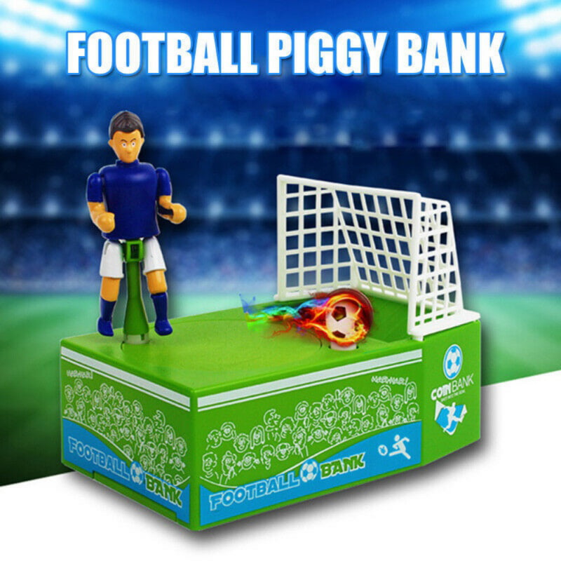 Globalflashdeal Novelty gift cartoon football savings pot electric piggy bank Soccer Player Goal Kicking Coin Bank Football Piggy Bank Money Box
