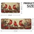 thumbnail image 3 of Christmas Kitchen Rugs Set of 2 (17x30+17x47) 2 Piece Red Merry Christmas Non-Slip Backing Kitchen Mats Water Resistant 2PCs Vintage Birds Kitchen Rugs, 3 of 5