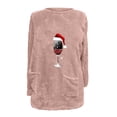 thumbnail image 4 of Lenpel Women's Fuzzy Sweatshirts Oversized Long Sleeve Christmas Graphic Fleece Pullover Sweaters Winter Warm Outwear, 4 of 4
