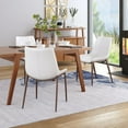 thumbnail image 4 of Magnus Dining Chair White & Walnut Dining Chair, Modern Style, Plush and durable faux leather fabric, Plywood, Indoor Dining, 4 of 12