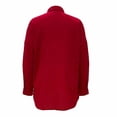 thumbnail image 2 of Ropa de Playa Ocean Pacific para Mujer Camisera Manga Larga Oversize con Corte en Costados, Tipo Lino Rojo Talla G, 2 of 4