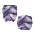 thumbnail image 4 of SCRAWLGOD Marble Print White Violet Comfy Cover for Office Chair Seat Non-Slip Removable Rotating Chair Cover Breathable Dustproof Computer Desk Chair Seat Covers, 2 PCS, 4 of 7