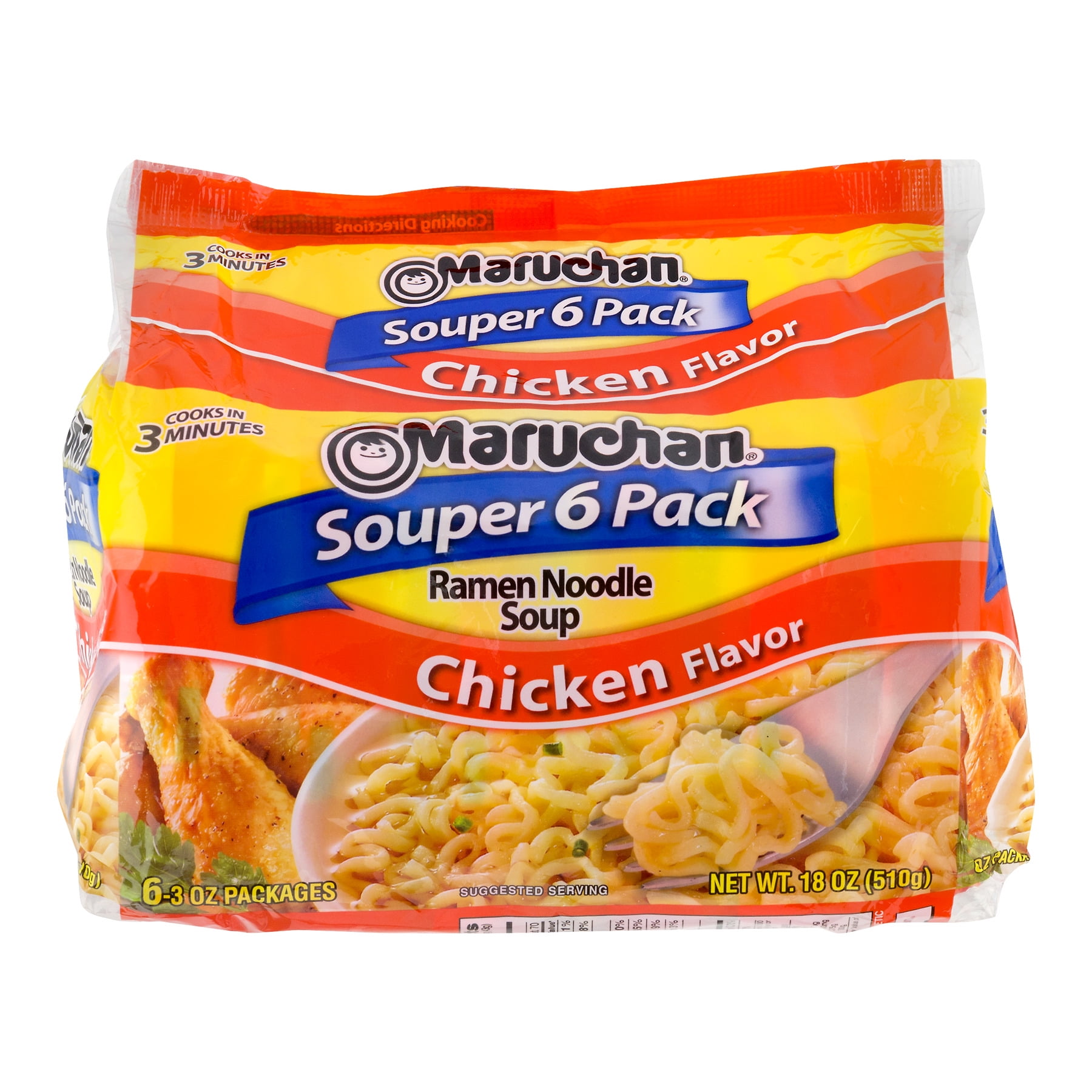 Maruchan® Souper 6 Pack Chicken Flavor Ramen Noodle Soup 63 oz. Bags